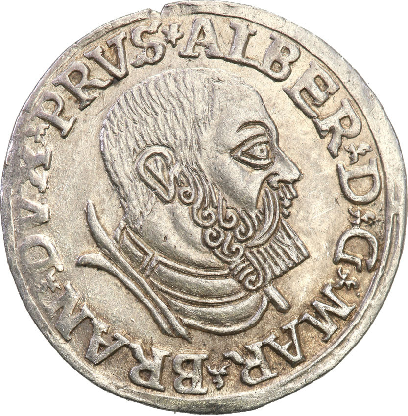 Prusy Książęce. Albrecht Hohenzollern. Trojak (3 grosze) 1537, Królewiec